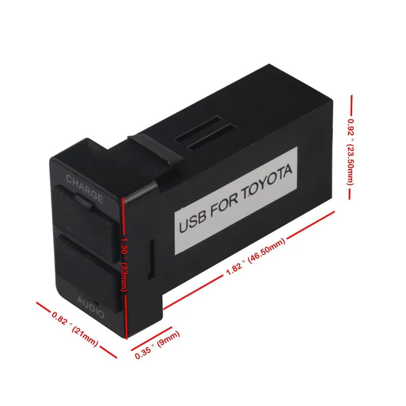 Bluejw 12/24V Car USB Charger & Audio Adapter for Toyota Camry Corolla RAV4 4Runner Tacoma - Fast Car Phone Charger & Automobile Accessories - Image 4